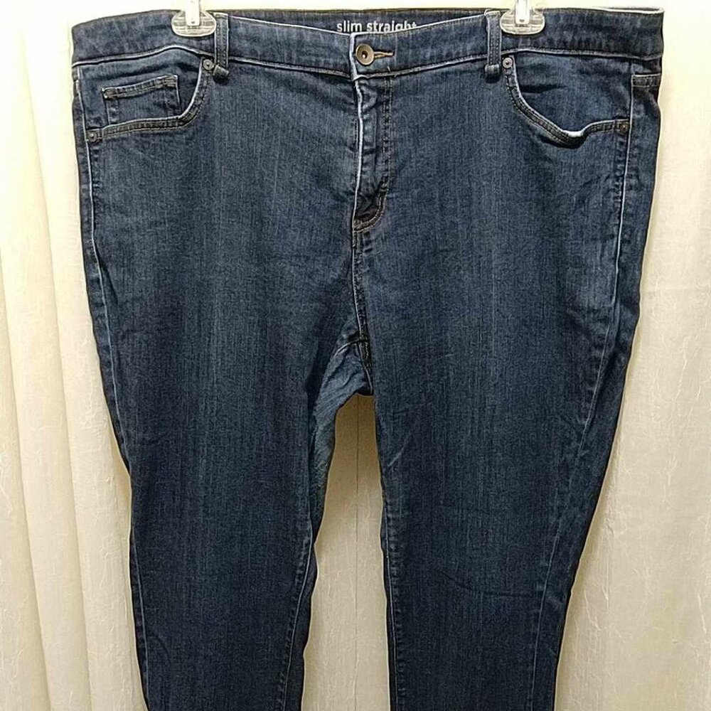 Slim Straight womens jeans sz 22 W preowned some wear